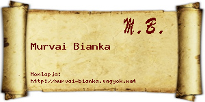 Murvai Bianka névjegykártya
